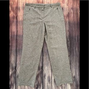 Worth New York | Gray Wool Blend Pattern Textured Pants